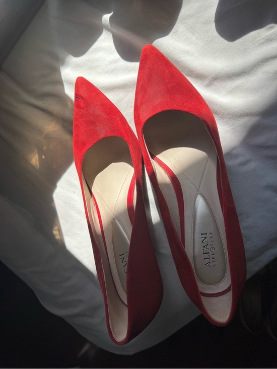 Alfani Shoes - Alfani Red Suede Pointed-Toe Pumps